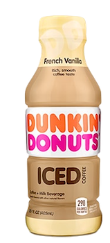 Dunkin Donuts Iced Coffee French Vanilla 13.7 oz