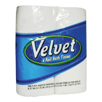 Velvet Toilet Paper Rolls