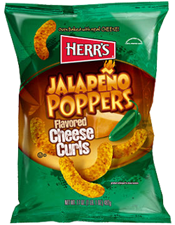 Herr's Jalapeno Poppers Cheese Curls 1 oz